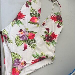 Revolve/Privacy please large Floral Halter Swimsuit